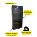 Ver imagem 2 de Vitrine Suspensa 133x64 Led Preto