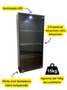 Ver imagem 2 de Vitrine Suspensa 133x64 LED Preto