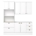 Ver imagem 1 de Cozinha Modulada Americana 3 Peças com Balcão 120cm sem Tampo Branco/Calcare - Móveis Henn