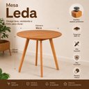 Ver imagem 7 de Kit Cadeiras Lithi Confortáveis e Resistentes em Linho & Mesa Leda 90cm Compacta Design Versátil