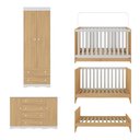 Ver mais imagens de Quarto de Bebê Completo com Berço Americano 3 em 1 Realeza Multimóveis Mp4595 Branco/madeirado