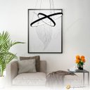 Ver mais imagens de Lustre Pendente Ring 2 Aros Anéis Led Preto Moderno para Sala de Jantar Quarto Pé Direito