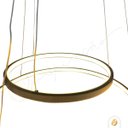 Ver imagem 6 de Lustre Pendente Ring 2 Aros Anéis Led Preto Moderno para Sala de Jantar Quarto Pé Direito