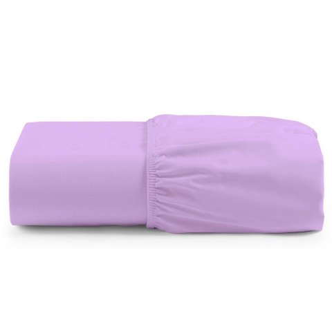 Lençol Unique Avulso de Baixo Queen com Elástico Micro Percal 400 Fios - Lilás
