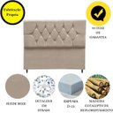 Ver imagem 4 de Cabeceira Cama Box Estofada Casal 140 Cm Geovana Suede:bege