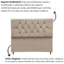 Ver imagem 5 de Cabeceira Cama Box Estofada Casal 140 Cm Geovana Suede:bege