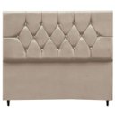 Ver imagem 1 de Cabeceira Cama Box Estofada Casal 140 Cm Geovana Suede:bege