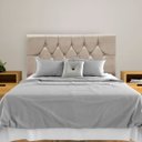 Ver imagem 2 de Cabeceira Cama Box Estofada Casal 140 Cm Geovana Suede:bege