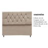 Cabeceira Cama Box Estofada Casal 140 Cm Geovana Suede:bege - 6
