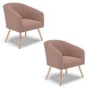 Ver imagem 1 de Cadeira Sala de Jantar Pé Palito Natural Kit 2 Stella Bouclê D03 - D’Rossi