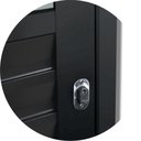Ver imagem 3 de Porta de Correr Alumínio Preto Parede 1 Folha Lambril c/Visor Maxx - 215x95