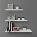 Ver imagem 3 de Kit 3 Prateleiras Branca 40, 50 e 60cm Sala Quarto Decoração