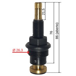 Reparo De Registro Chuveiro (pistão) Mvs Acqua System 1/2 3/4 - 8404160300 - 2