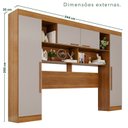 Ver imagem 4 de Guarda-Roupa de Canto Modulado 9 Portas 2 Gavetas Argentina Bege/Cinamomo/Off-White