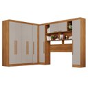 Ver imagem 2 de Guarda-Roupa de Canto Modulado 9 Portas 2 Gavetas Argentina Bege/Cinamomo/Off-White