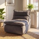 Ver imagem 1 de Poltrona Sync Reclinavel Boucle Titanio Espuma D28 Cinza Kappesberg
