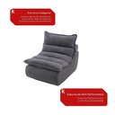 Ver imagem 3 de Poltrona Sync Reclinavel Boucle Titanio Espuma D28 Cinza Kappesberg