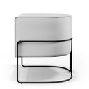Ver mais imagens de Kit 02 Poltronas Decorativas Fixas Base De Aço Preto Betina D02 Corano Branco C-12 - Lyam Decor