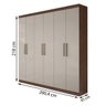 Guarda-Roupa Casal 6 Portas 3 Gavetas Jazz - 4
