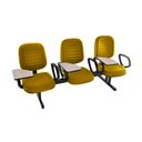 Ver imagem 1 de Cadeira em Longarina com Prancheta Linha Blenda Amarelo