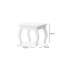 Penteadeira Camarim com Banqueta Mila Branco Luapa - 3