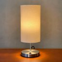 Ver imagem 1 de Abajur Luminaria de Mesa Redondo com Interruptor Ref 84 Decoração Casa Sala Quarto Escritório Moveis
