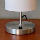 Ver imagem 4 de Abajur Luminaria de Mesa Redondo com Interruptor Ref 84 Decoração Casa Sala Quarto Escritório Moveis