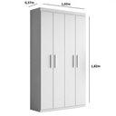 Ver imagem 4 de Armário Multiuso 4 Portas 6 Prateleiras Aramóveis Bem mm 102,6 cm