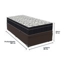 Ver imagem 6 de Cama Box Baú Marrom e Colchão Airtech 150 Espuma D45 Solteiro Ortobom