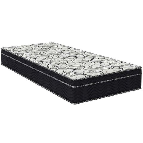 Cama Box Baú Marrom e Colchão Airtech 150 Espuma D45 Solteiro Ortobom