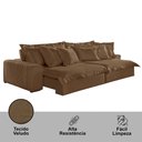Ver imagem 4 de Sofá Luz Veludo 02 Módulos de 120m B25cm Meu Sofá Online