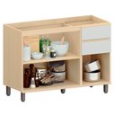 Ver imagem 5 de Balcão de Cozinha com Pia Inox 120cm Pierre Carvalho/cinza L01 - Mpozenato