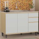 Ver imagem 1 de Balcão de Cozinha com Pia Inox 120cm Pierre Carvalho/cinza L01 - Mpozenato
