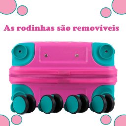 Mala De Bordo Infantil Pequena 10Kg Rodinhas 360° Luxo Barbie Mochila Feminina Viagem Medidas Anac L - 3 Mala De Bordo Infantil Pequena 10Kg Rodinhas 360° Luxo Barbie Mochila Feminina Viagem Medidas Anac L - 3