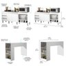 Kit Cozinha Apartamento Balcão Pia e Cooktop + Bancada Ilha Mdp 2035 Menu Móveis - 2