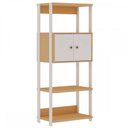 Ver imagem 2 de Estante para Livros 2 Portas 3 Prateleiras Freijó Branco Fosco - Genialflex