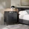 Mesa de Cabeceira Industrial Grafite para Cama Moriah 45cm Base de Ferro Preta - 2