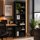 Ver imagem 2 de Estante Livreiro Multiuso 6 Nichos em MDF para Livros Sala Quarto Escritório 180cm - Preto