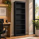 Ver imagem 5 de Estante Livreiro Multiuso 6 Nichos em MDF para Livros Sala Quarto Escritório 180cm - Preto