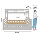 Ver imagem 3 de Treliche Madeira Pinus com Cama Solteiro Casal Resistente Branco