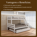 Ver imagem 4 de Treliche Madeira Pinus com Cama Solteiro Casal Resistente Branco