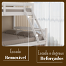 Treliche Madeira Pinus com Cama Solteiro Casal Resistente Branco - 5