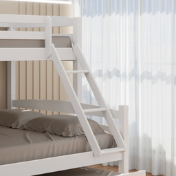 Treliche Madeira Pinus com Cama Solteiro Casal Resistente Branco - 2
