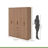 Guarda-Roupa Casal 6 Portas 4 Gavetas Celebrare - 4