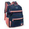 Mochila Escolar Infantil Kk24m14 Azul Rosa - Kika - 1