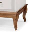 Ver imagem 2 de Cristaleira 2 Portas 3 Prateleiras 1 Gaveta e Pés Luiz Xv 60302 Linz Móveis - Off White/imbuia