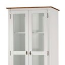 Ver imagem 4 de Cristaleira 2 Portas 3 Prateleiras 1 Gaveta e Pés Luiz Xv 60302 Linz Móveis - Off White/imbuia