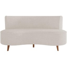 Sofá Chaise Living 2 Lugares 160cm para Sala Istambul K01 Bouclê Creme - Lyam Decor - 5