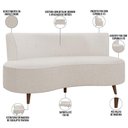 Ver imagem 7 de Sofá Chaise Living 2 Lugares 160cm para Sala Istambul K01 Bouclê Creme - Lyam Decor