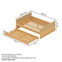 Ver imagem 3 de Cama Infantil Casal com Cama Auxiliar Madeira Maciça Magna Kids Casatema MadeiraOriginals